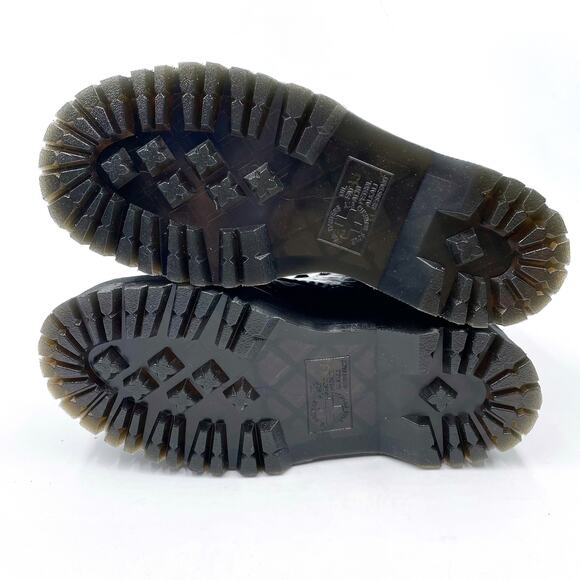 Dr Martens Sinclair Boots Black Platform Leopard Emboss Patent Leather Zip Sz 7 - Picture 8 of 10